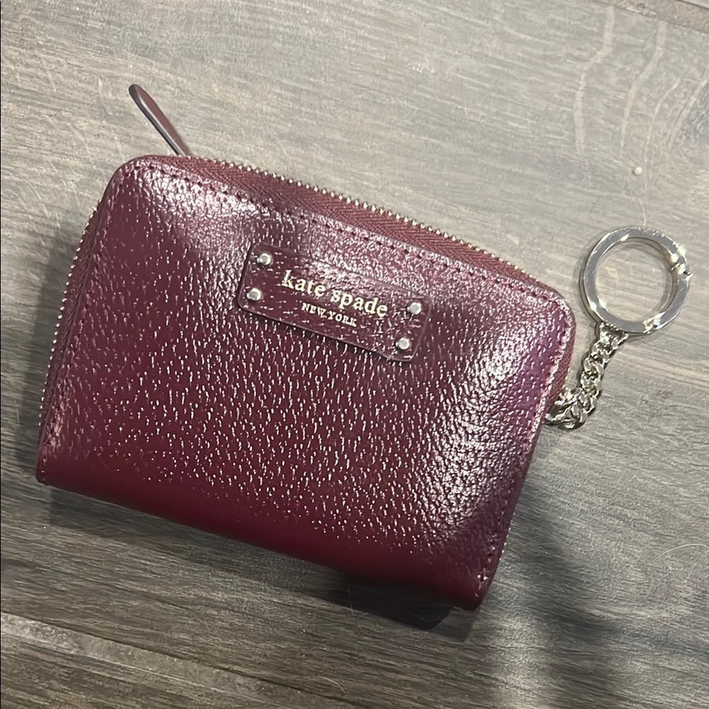 NWT Kate Spade Plum Leather Coin Purse